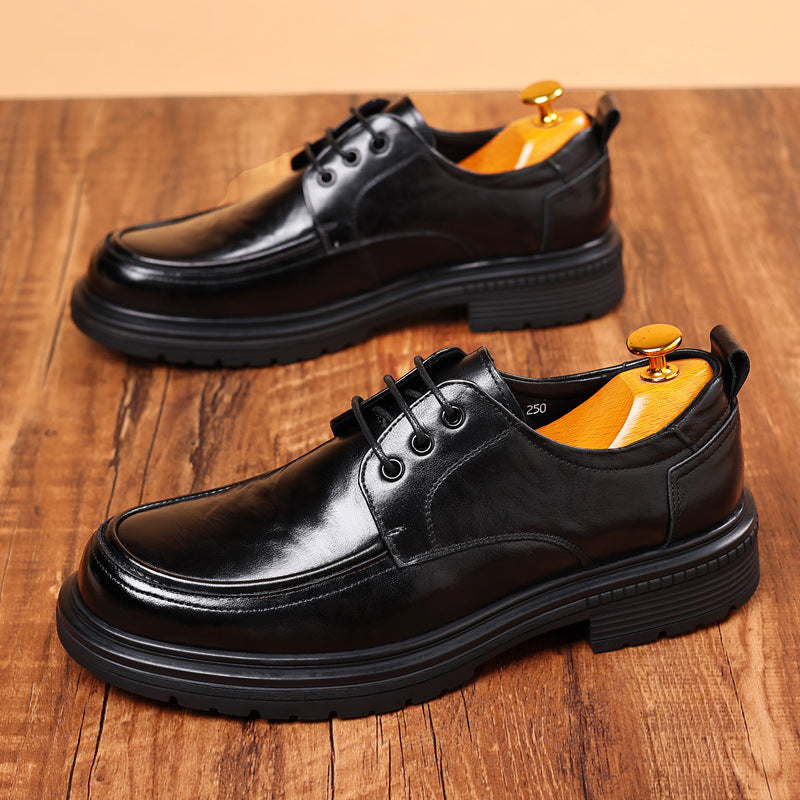 Men's First Layer Cowhide Formal Wear Pumps Men's Business Leather Shoes