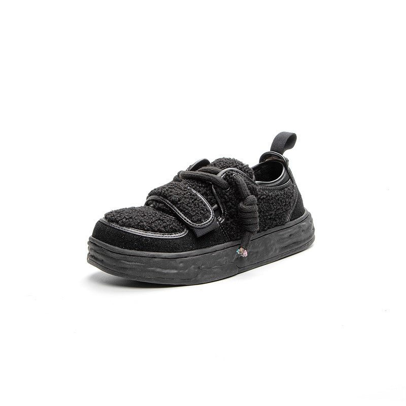 Women's Fluffy Winter Flat Ugly Cute Big Head Women's Shoes