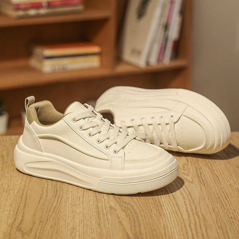Men's Spring White Fashion Trendy Youth Board Sneakers