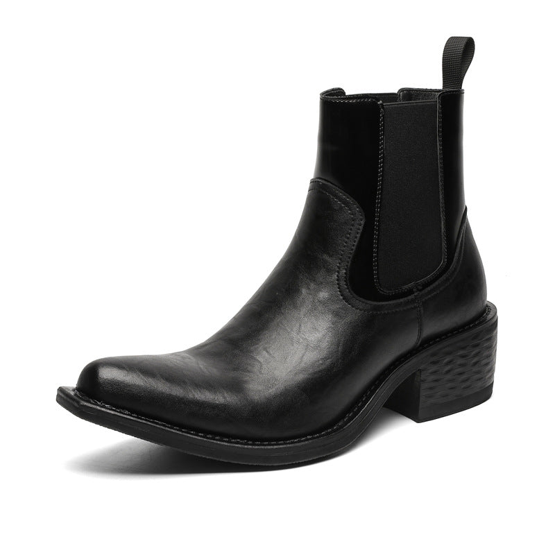 Men's Pointed Toe Raise The Bottom Chelsea Boots