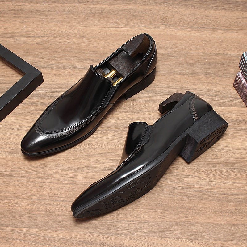 Men's Authentic British Style Slip-on Fashionable Business Formal Leather Shoes