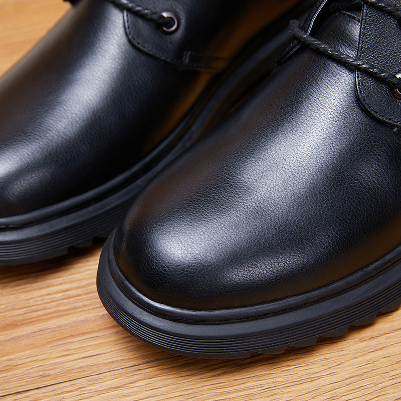 Men's Plus Size Wool Winter Genuine Strap Boots