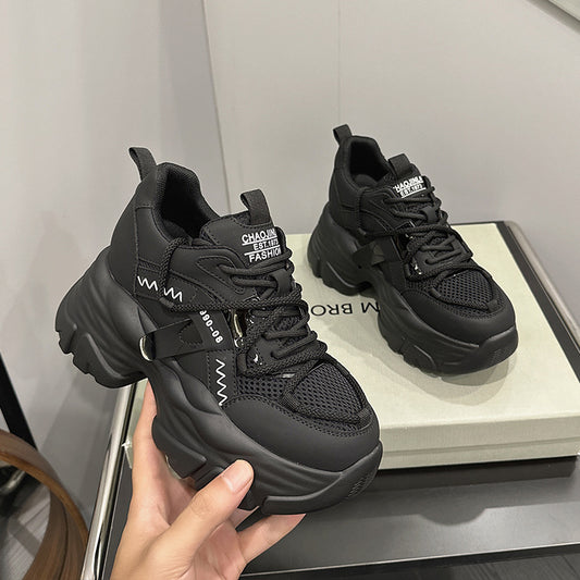 Women's Height Increasing Insole Dad Spring Breathable Sneakers