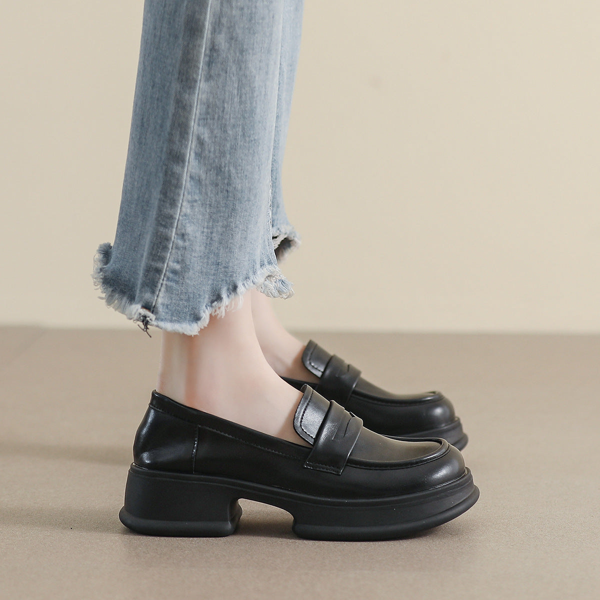 Women's Cowhide Spring Senior Pumps British Large Men's Shoes