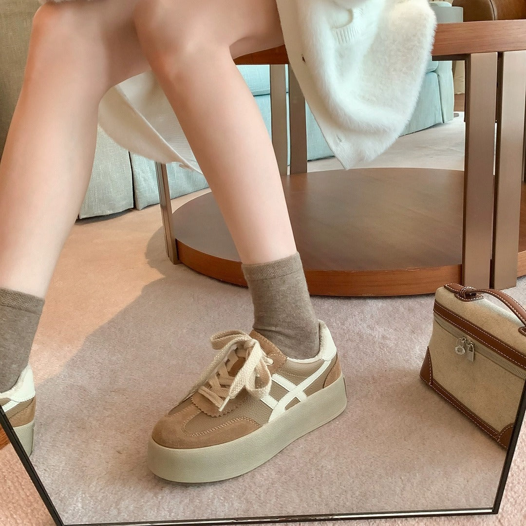 Thick-soled German Training Spring Round Toe Casual Shoes