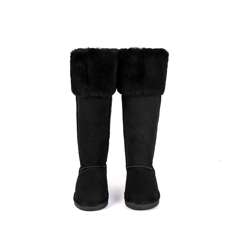Women's Sheepskin Fur For Winter Warm High Snow Boots