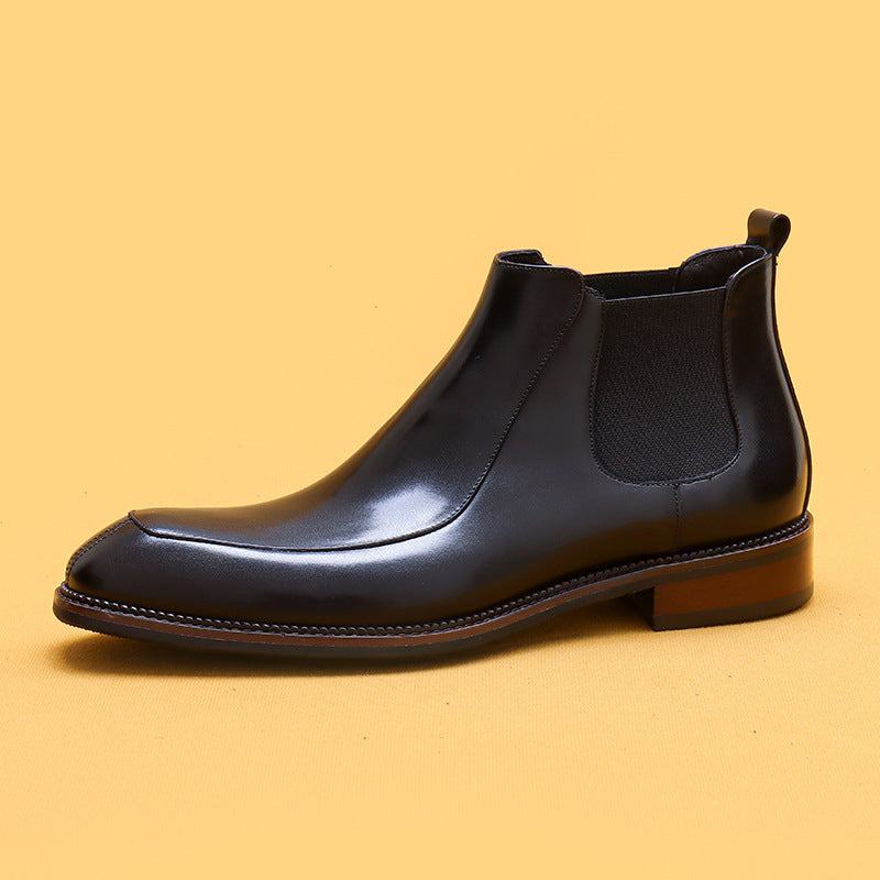 Men's Winter Black Martin Business Pointed British Boots