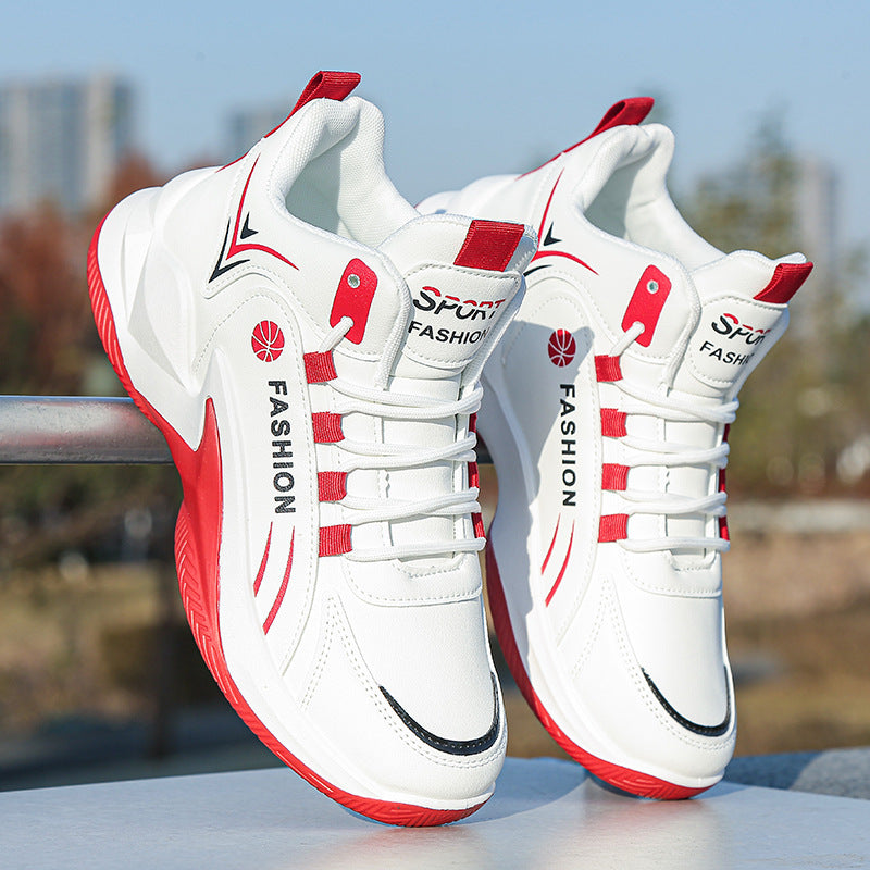 Men's Spring Basketball Red Mesh Quick Hand Casual Shoes