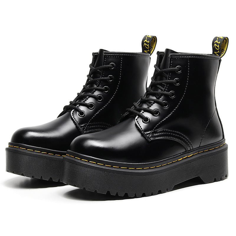 Women's Thick-soled British Martin Genuine Short Platform Boots