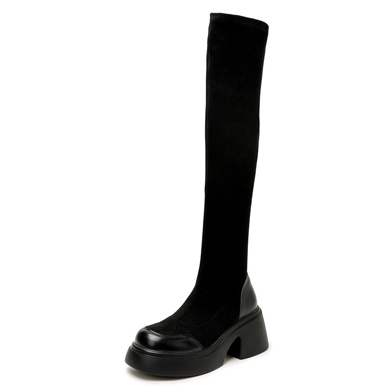 Women's Plus Size Over The Knee Thick Boots