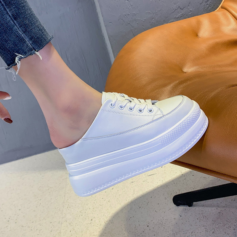 Women's Hidden Platform Genuine Slimming Small Casual Shoes