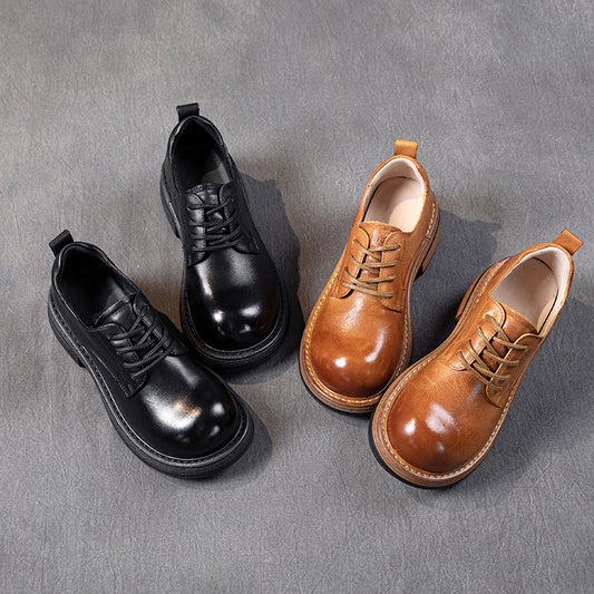 Women's Top Layer Cowhide Horse Retro Affordable Casual Shoes