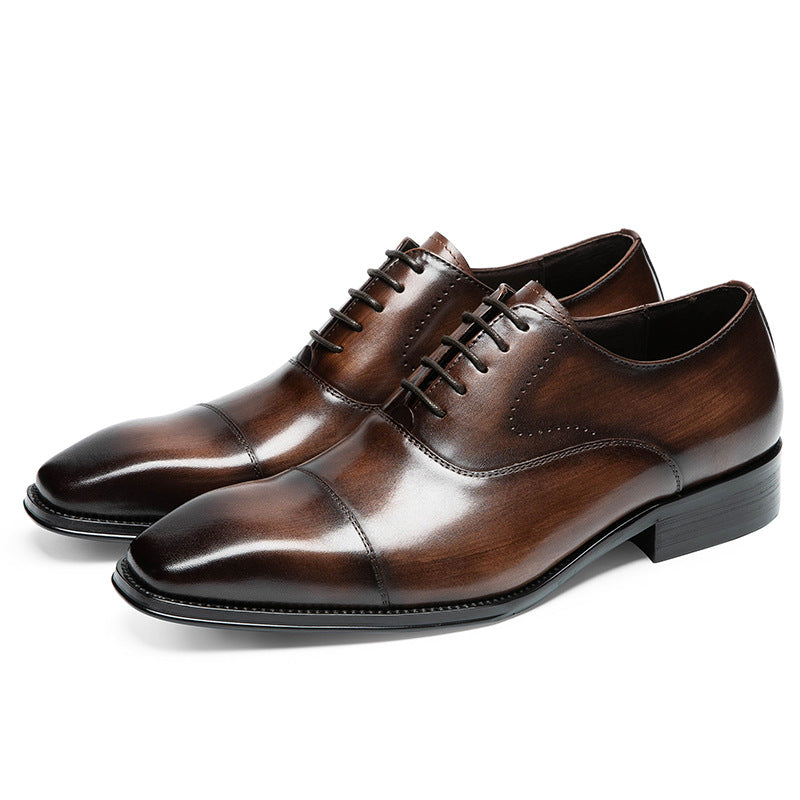 Men's Genuine Business Formal Wear Cowhide Dad Leather Shoes