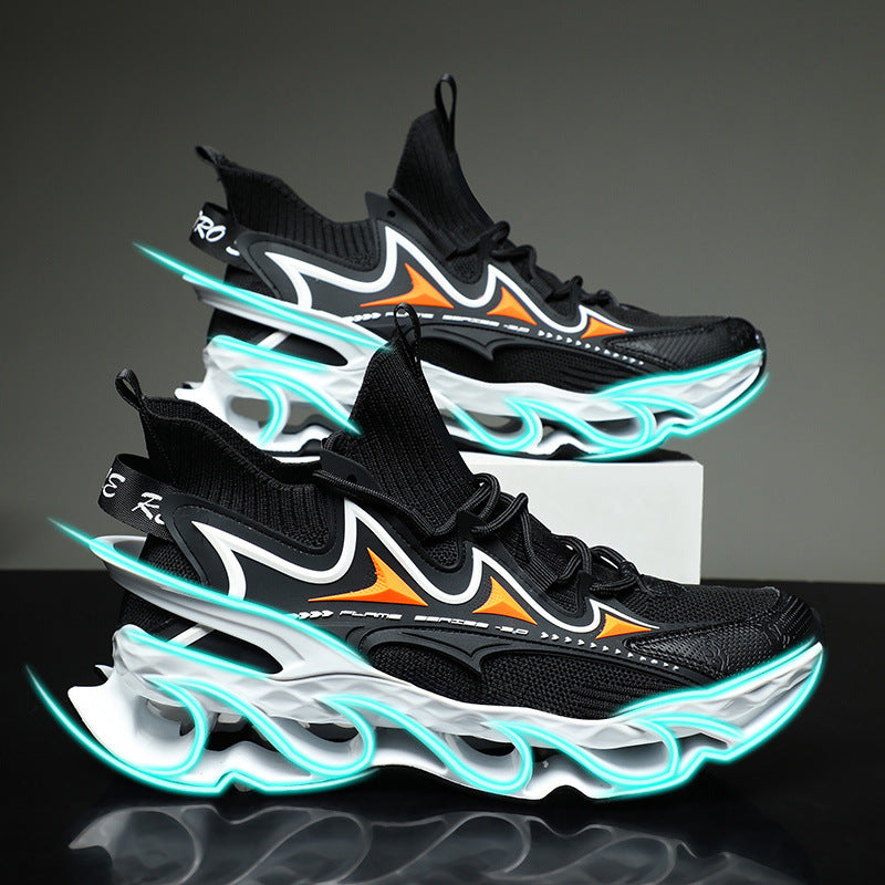 Men's Innovative Green Blade Running Fashion Sneakers