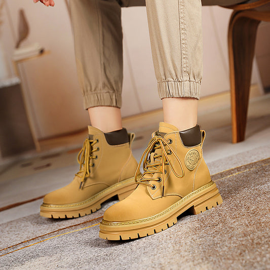 Women's Martin Bumblebee Ankle Thick Bottom Retro Women's Shoes