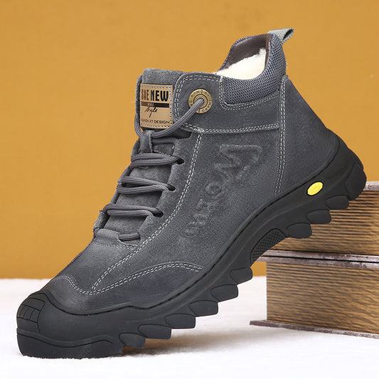 Men's With Fleece Lining Thickened Outdoor Northeast China Snow Boots