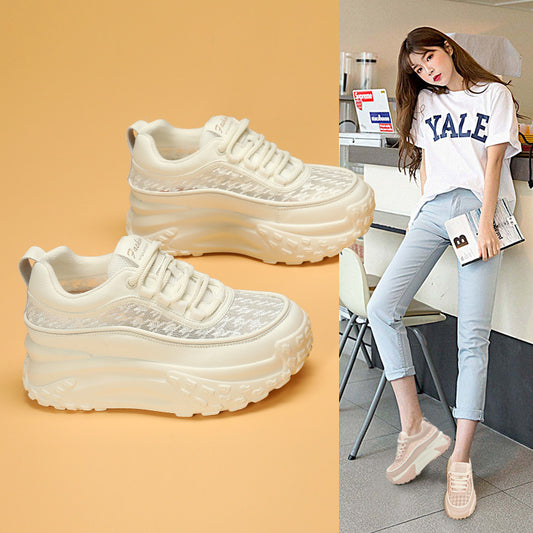 Women's Summer Mesh Surface Platform White Height Women's Shoes