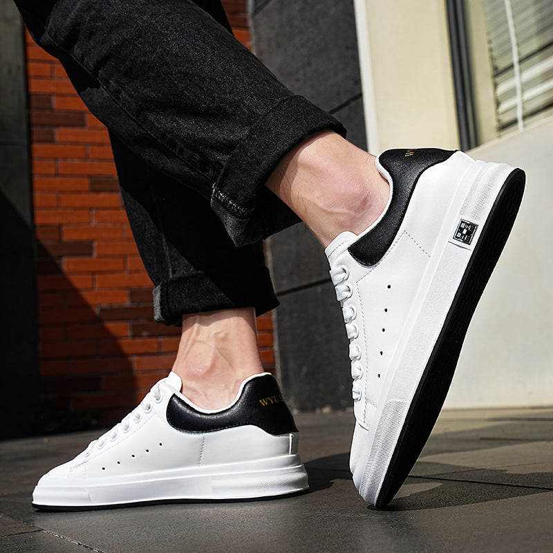 Women's & Men's High-grade White Platform Height Increasing Insole Versatile Men's Board Shoes