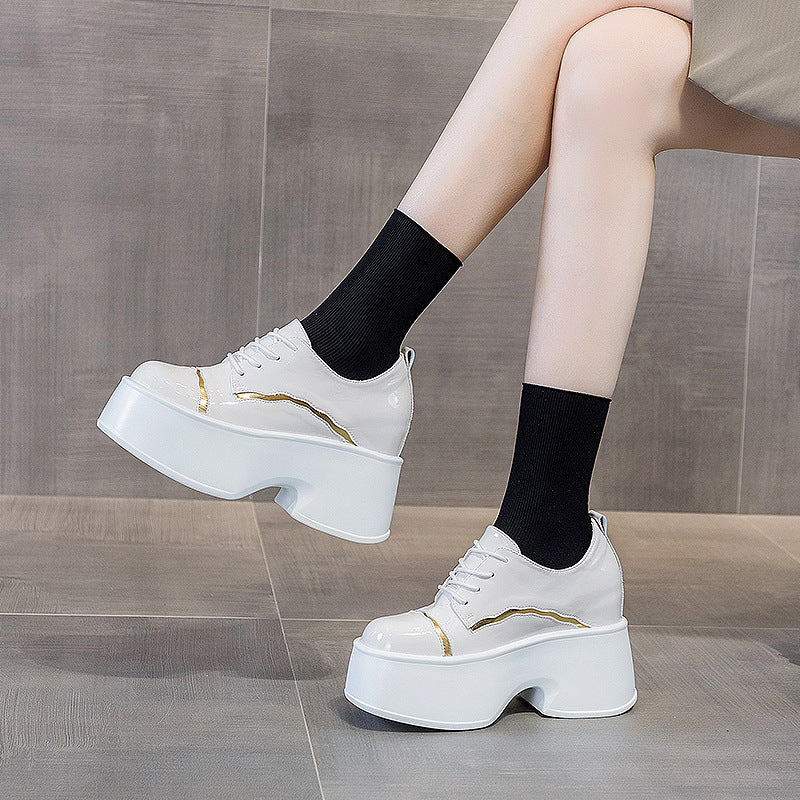 European Style British Autumn Chunky Platform Casual Shoes