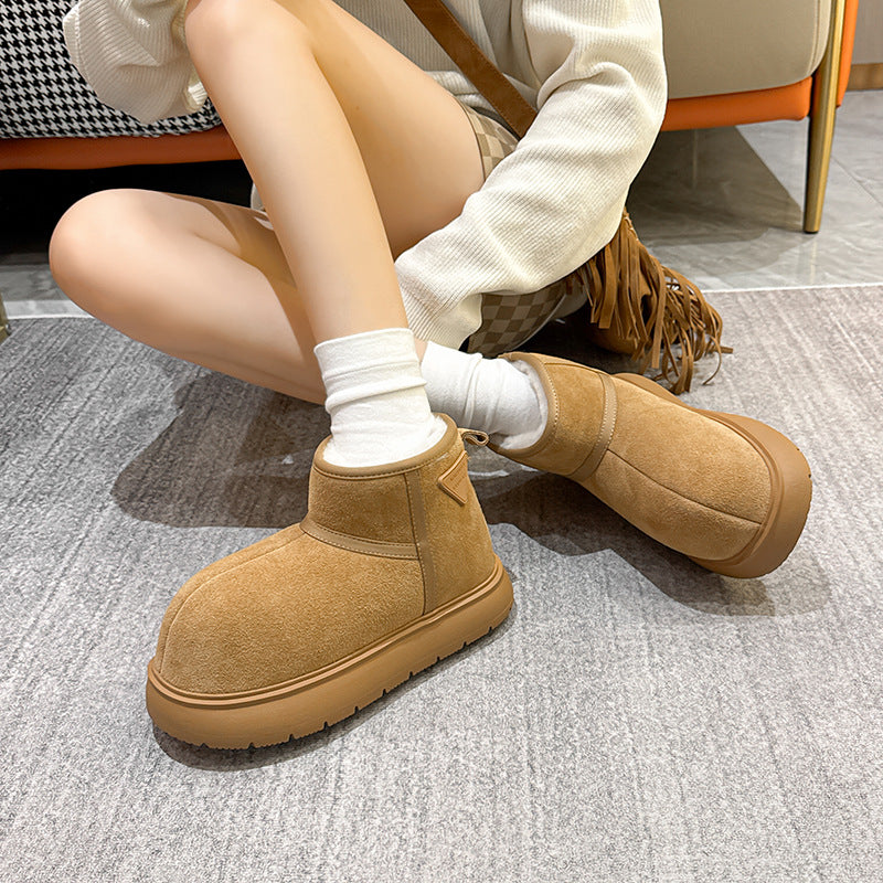 Women's Winter Northeast Outdoor Sleeve Short Big Head Snow Boots