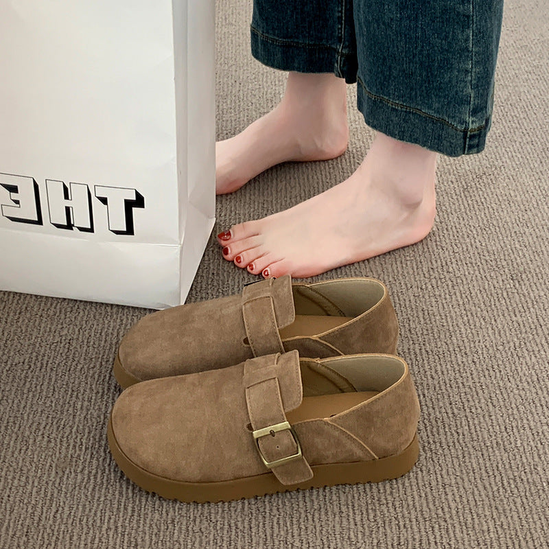 Women's Matte Mori Style Flat All-inclusive Retro Casual Shoes
