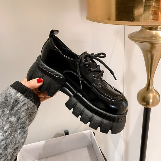 Small British Style Muffin Thick-soled Thick Loafers