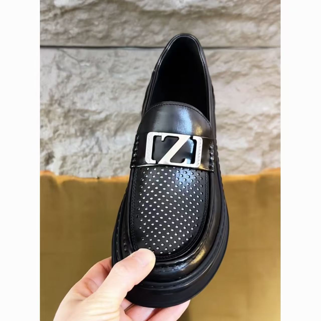 Men's Lazy Business Thick Bottom Genuine Breathable Loafers