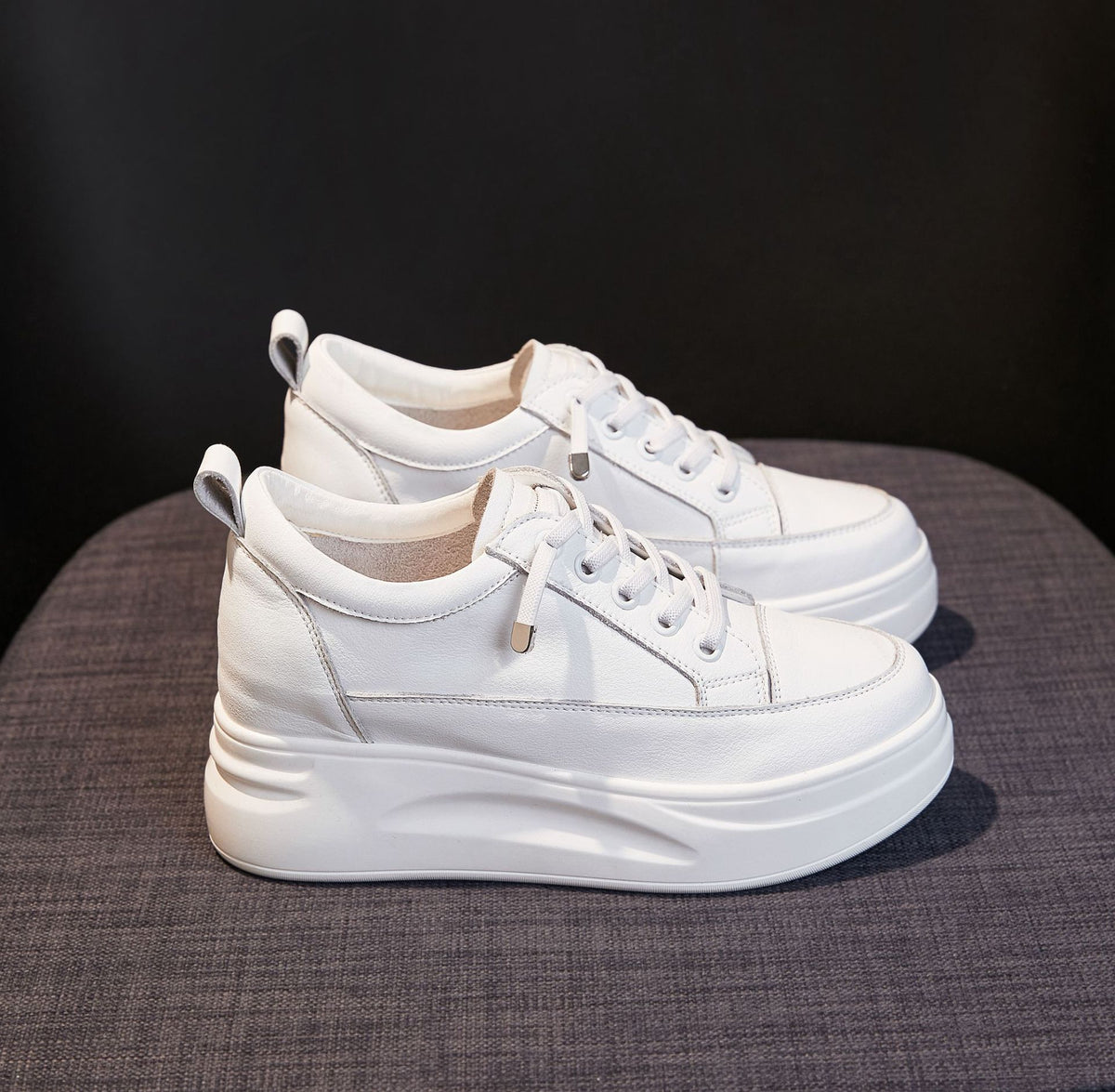 Women's Surface White Breathable Summer Platform Height Increasing Women's Casual Shoes