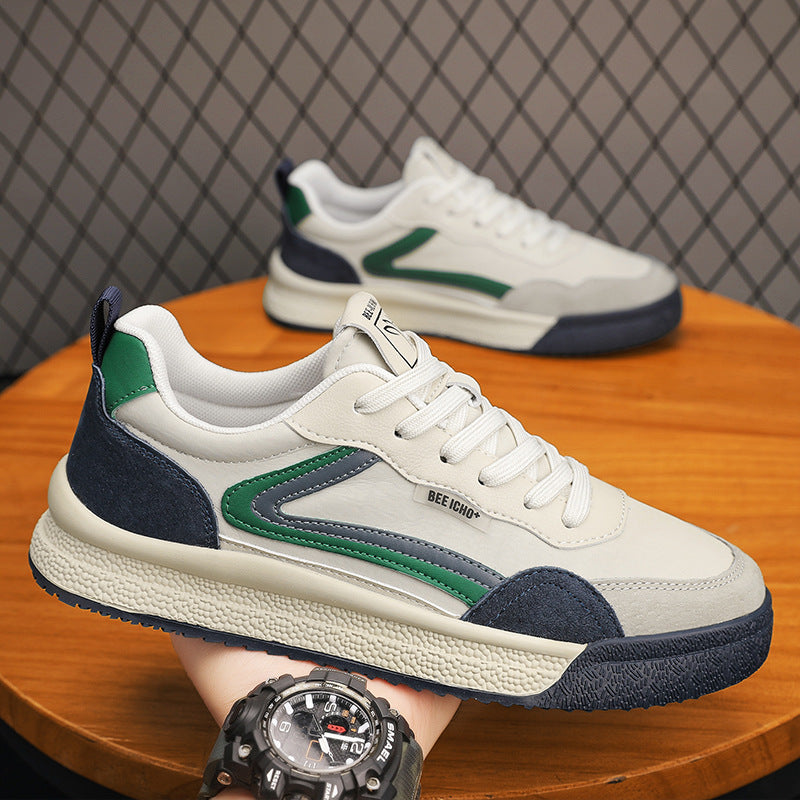 Men's Fashion Retro Green Breathable Low Top Sneakers
