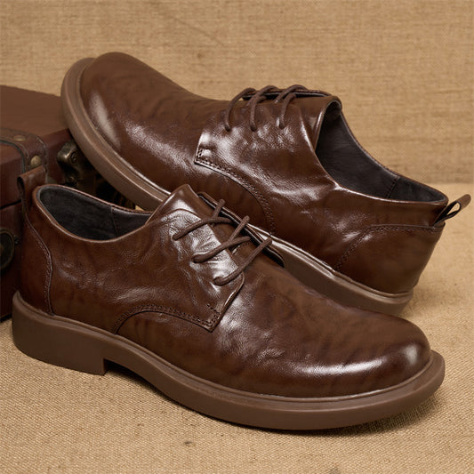 Men's Business Dress Breathable Soft Bottom Top Leather Shoes