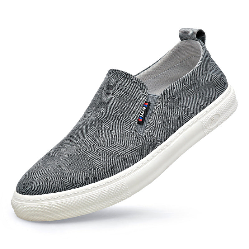 Men's Spring Korean Versatile Breathable Cloth Slip-on Canvas Shoes