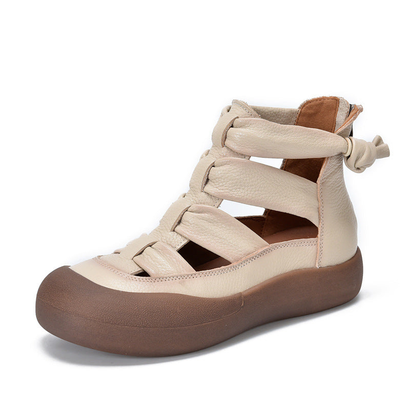 Women's Roman Style Flat Hollow Out Back Sandals