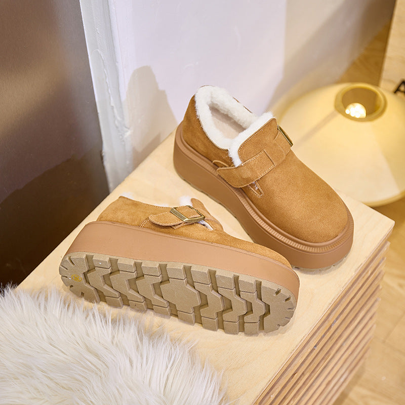 Women's Thick Bottom Fleece-lined Authentic Cotton Warm Snow Boots