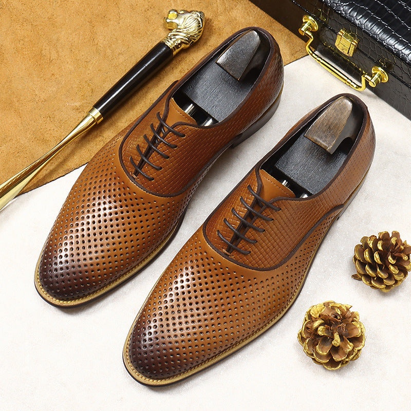 Men's Formal Wear Korean Style First Layer Leather Shoes