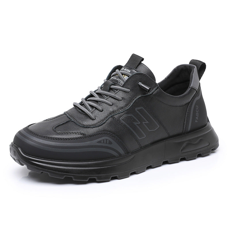 Men's Spring Korean First Layer Cowhide Fashion Men's Shoes