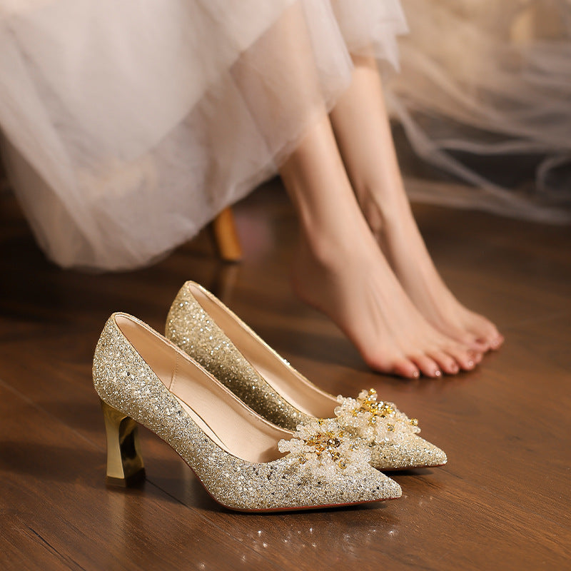 Women's French Wedding High-grade High Dress Banquet Women's Fashion Shoes