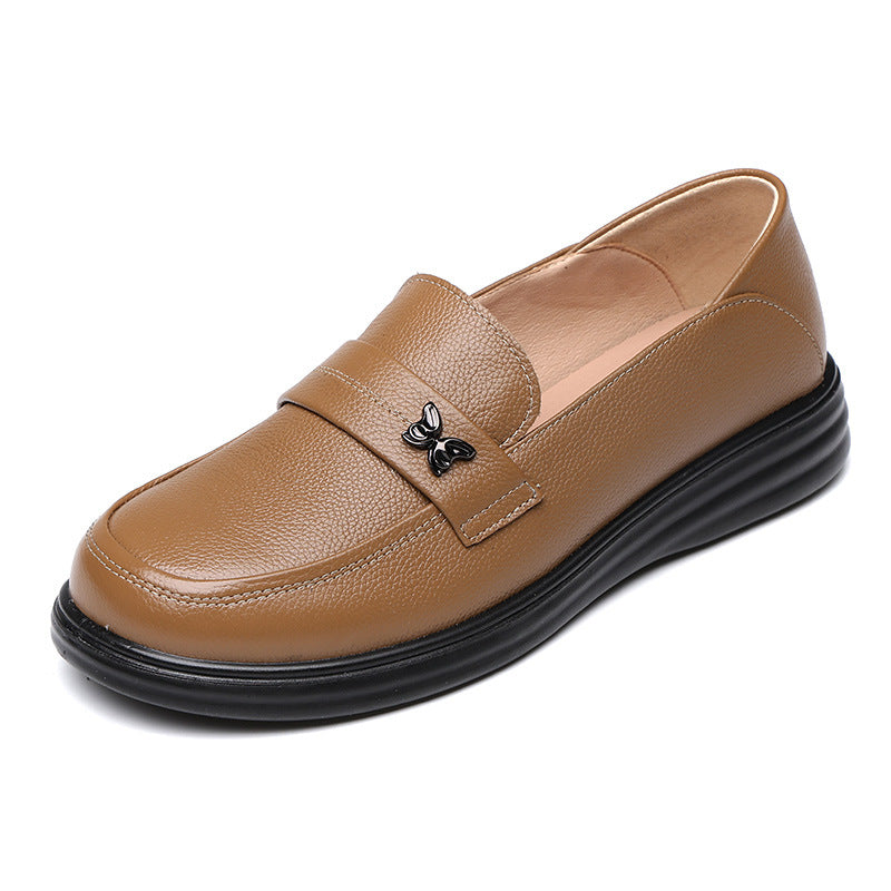 Women's Spring Soft Bottom Comfortable Slip-on Flat Round Women's Shoes