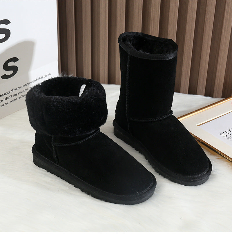 Women's Wedding Winter Thickened Fleece-lined Life Insulated Snow Boots