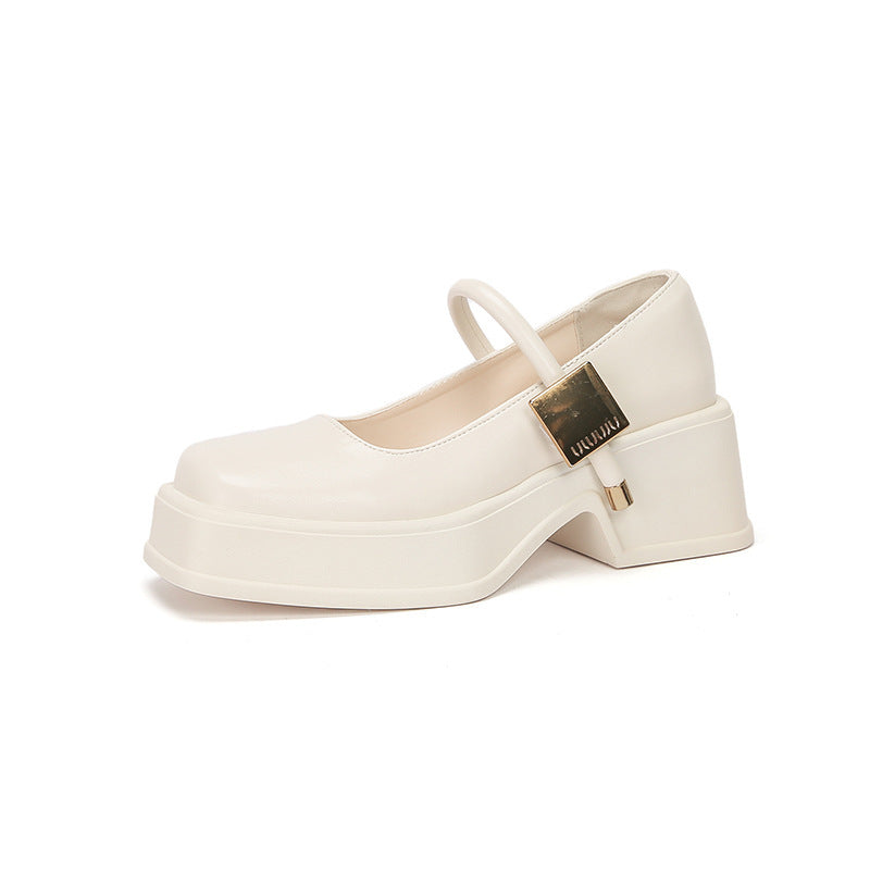 Toe Chunky Low-cut Thick Bottom Fashion Loafers