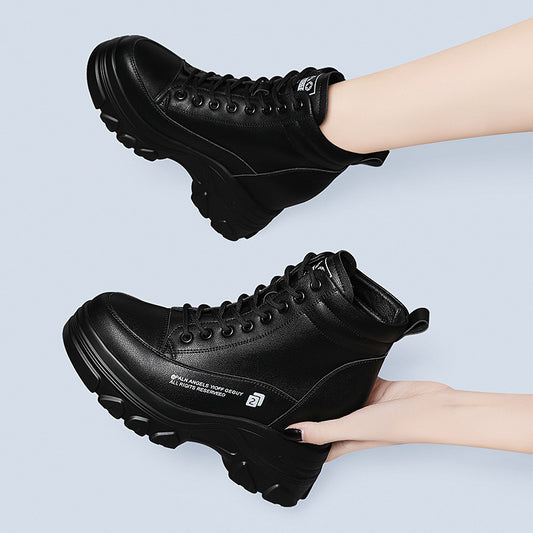 Women's Not Make Up For Platform Ankle Mid Fleece-lined Boots