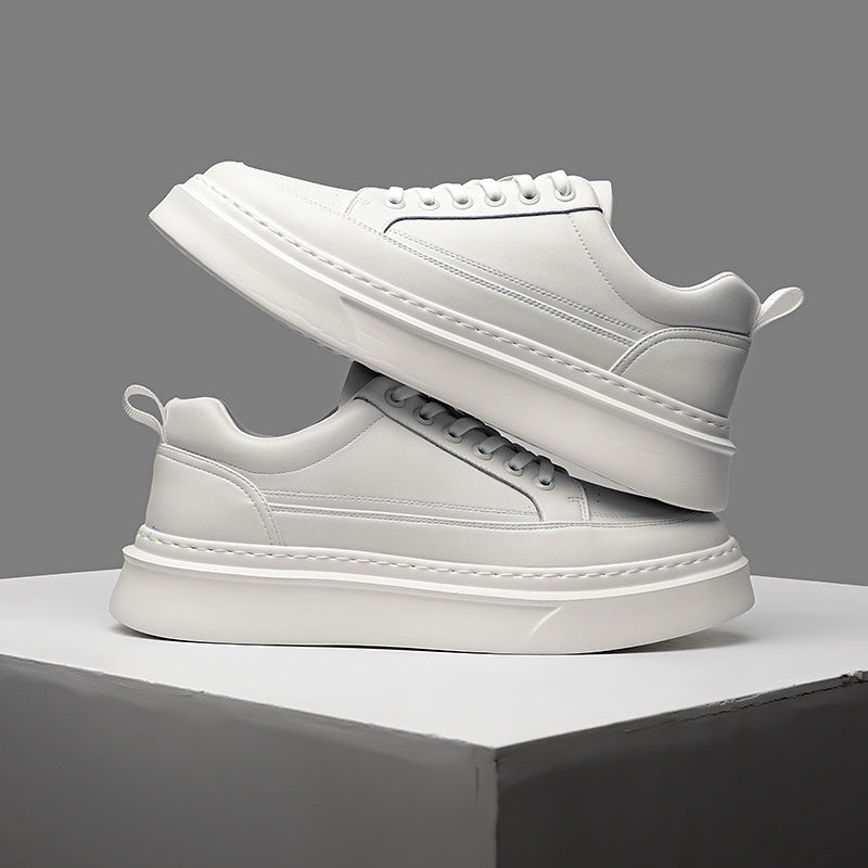 Men's Spring White Sports Breathable Platform Tide Men's Board Shoes