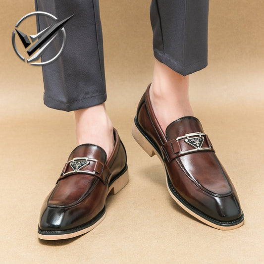 Men's Smile Welcome British Style Bridegroom Wedding Autumn Leather Shoes