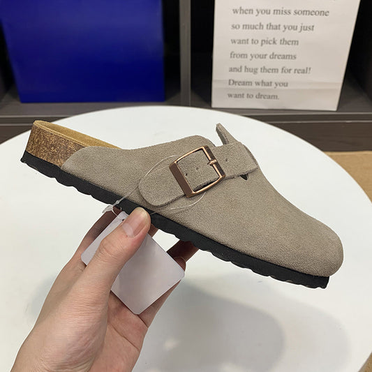 Women's & Men's Genuine Fishing Outer Wear Cork Half Slippers