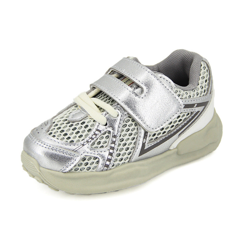 Children's Autumn Korean Style Sier Fashion Trendy Kid's Sneakers