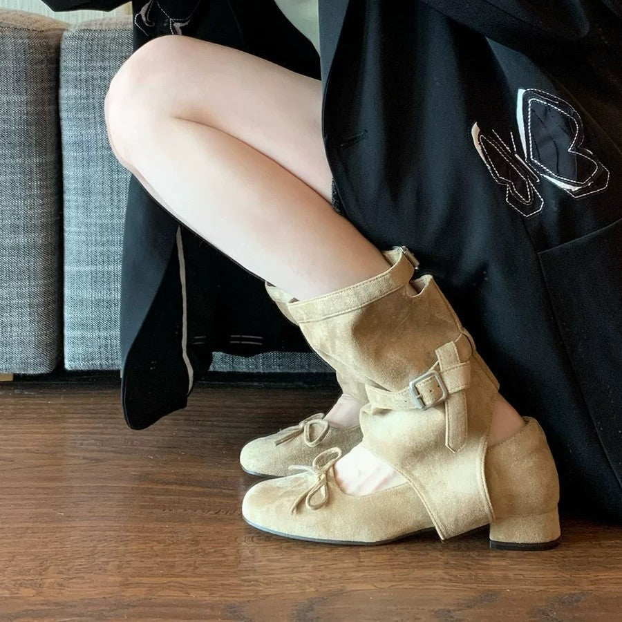 Women's Bowknot Hollow Ballet Style Summer Flat Casual Shoes