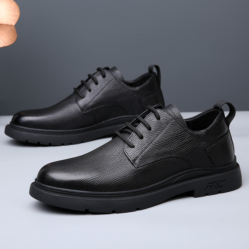 Men's First Layer Cowhide Business Breathable Leather Shoes