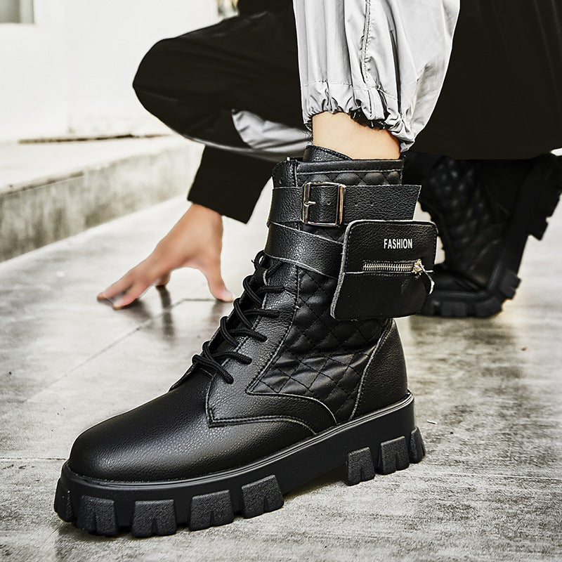 Men's Autumn Martin White High Top Retro Boots