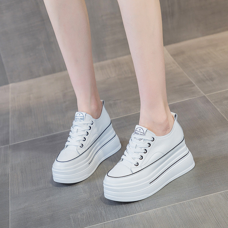 Women's Hidden White Korean Style Thick Bottom Platform Women's Casual Shoes