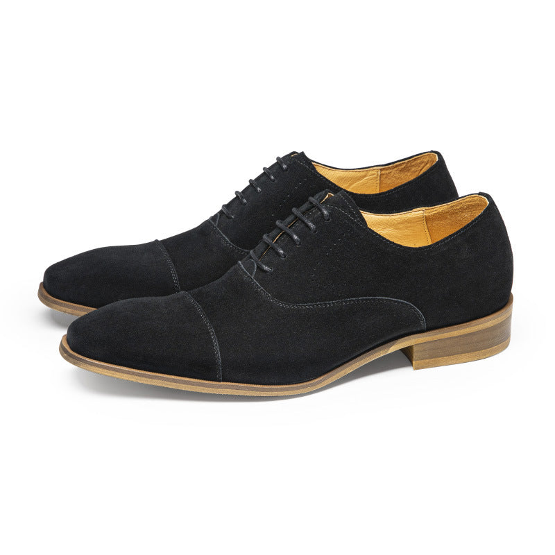 Men's Delivery Within Hours Matte Cowhide Business Formal Leather Shoes
