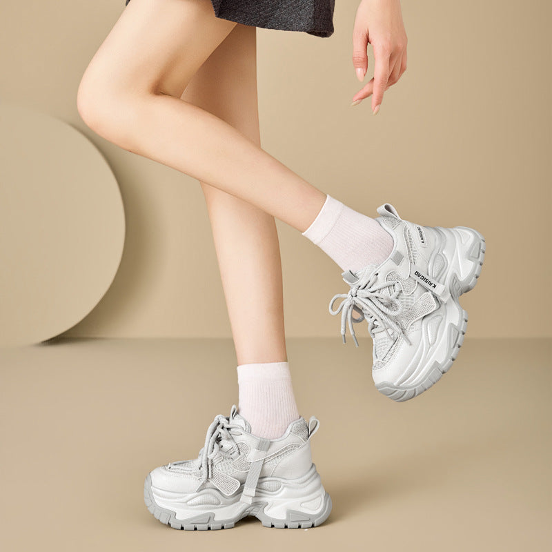 Women's Mold Bottom Dad Small Height Increasing Men's Shoes